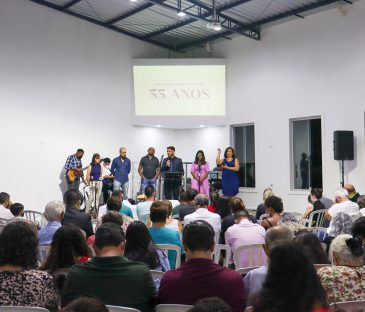 Culto comemorativo dos 55 anos da igreja.